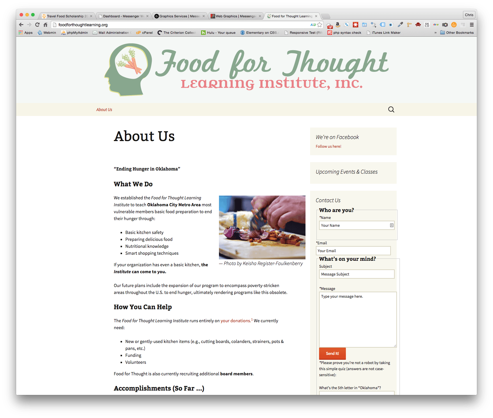 Food for Thought Learning Institute (Homepage)